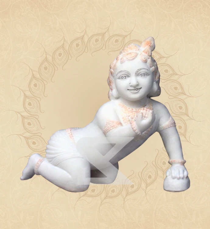 Bal Krishna — Design 06 — SKM-BLK-06 — Marble Krishna Statue