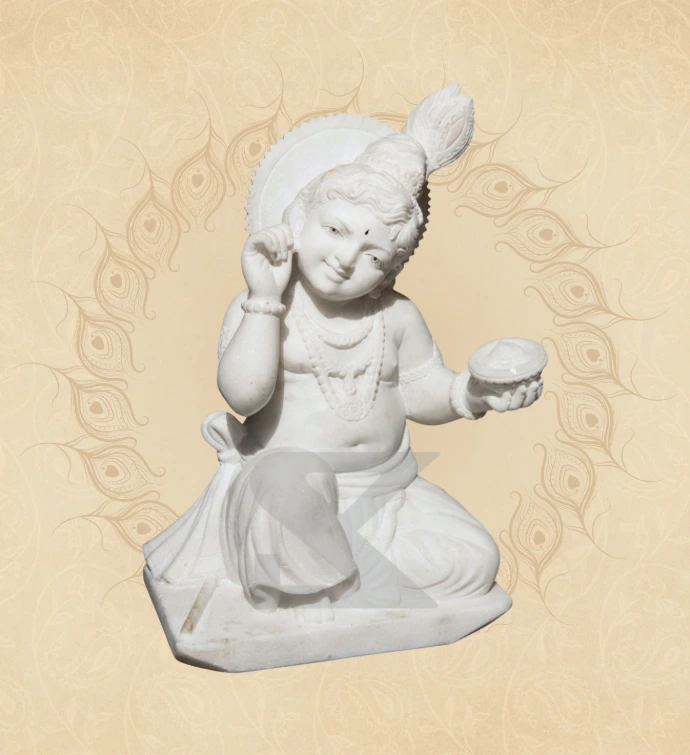 Bal Krishna — Design 05 — SKM-BLK-05 — Marble Krishna Statue