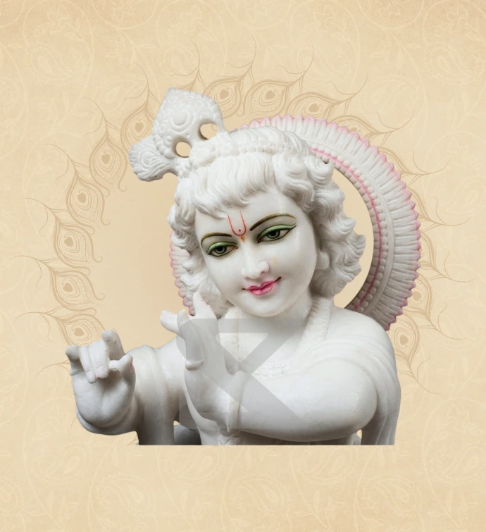 Bal Krishna — Design 09 — SKM-BLK-09 — Marble Krishna Statue