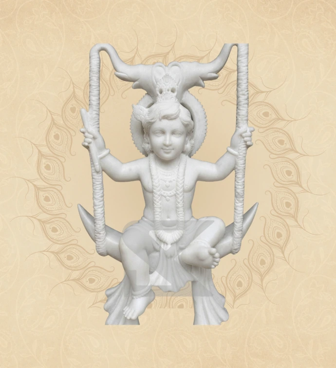 Bal Krishna — Design 10 — SKM-BLK-10 — Marble Krishna Statue