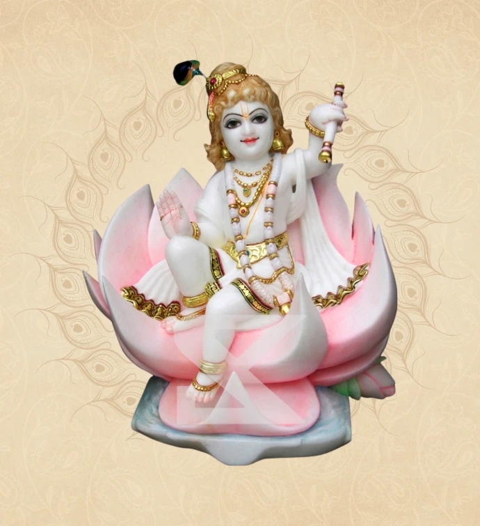 Bal Krishna — Design 11 — SKM-BLK-11 — Marble Krishna Statue