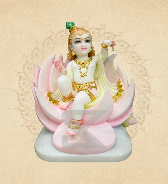 Bal Krishna — Design 12 — SKM-BLK-12 — Marble Krishna Statue