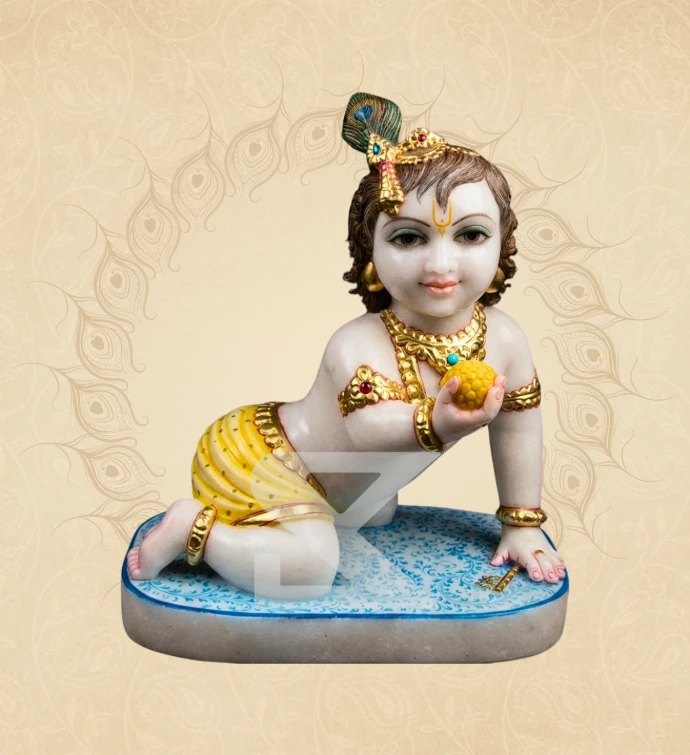 Bal Krishna — Design 13 — SKM-BLK-13 — Marble Krishna Statue