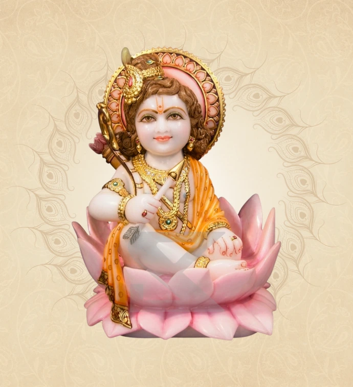 Bal Krishna — Design 14 — SKM-BLK-14 — Marble Krishna Statue