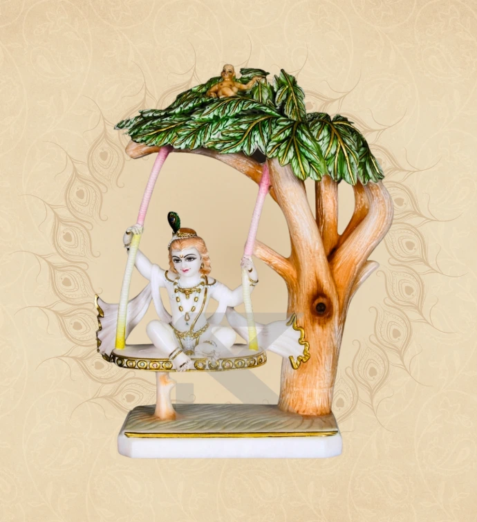 Bal Krishna — Design 15 — SKM-BLK-15 — Marble Krishna Statue