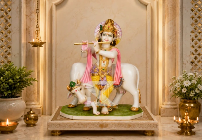 Krishna with Cow Govinda placement guide
