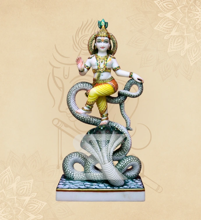 Modern Krishna — Design 03 — SKM-MKR-03 — Marble Krishna Statue