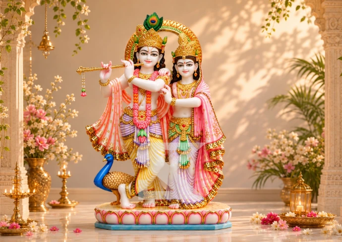Marble Pair & Family Statues — Shilakrut