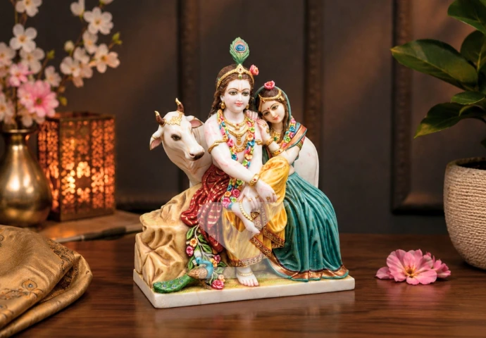 Marble Radha Krishna — Perfect For