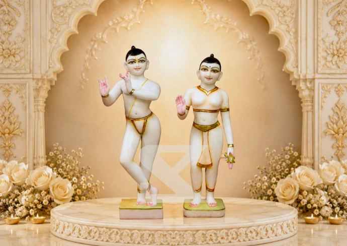Marble ISKCON Radha Krishna — Hero