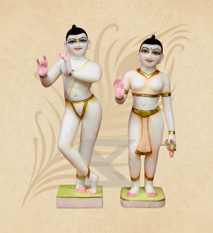 ISKCON Radha Krishna — Design 02 — SKM-RKI-02 — Marble Radha Krishna Statue