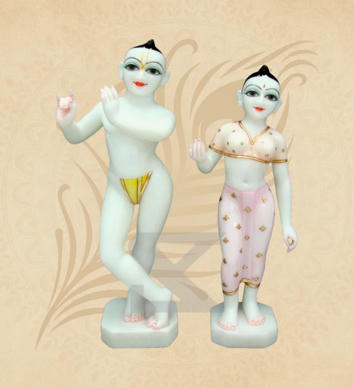 ISKCON Radha Krishna — Design 08 — SKM-RKI-08 — Marble Radha Krishna Statue
