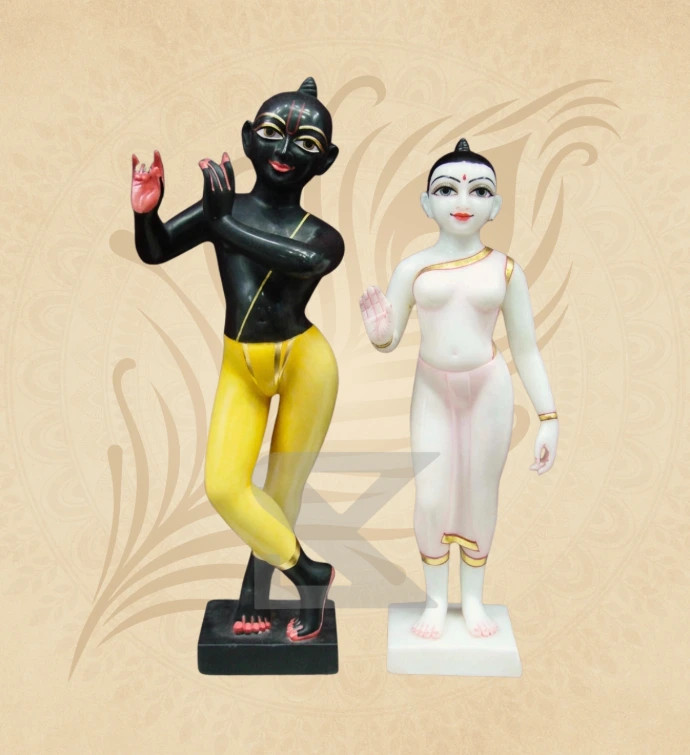 ISKCON Radha Krishna — Design 09 — SKM-RKI-09 — Marble Radha Krishna Statue