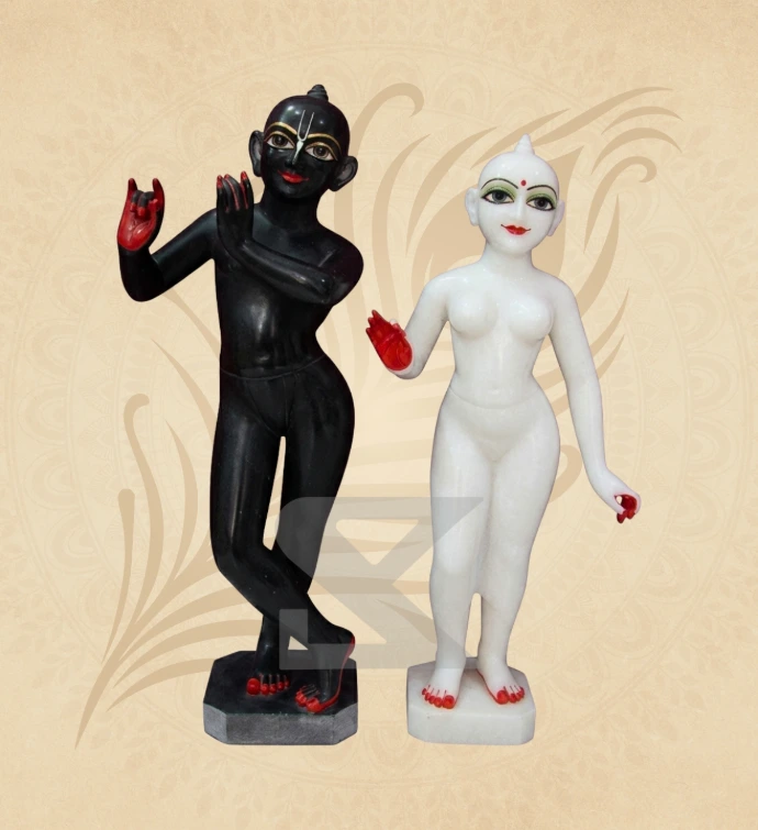 ISKCON Radha Krishna — Design 11 — SKM-RKI-11 — Marble Radha Krishna Statue