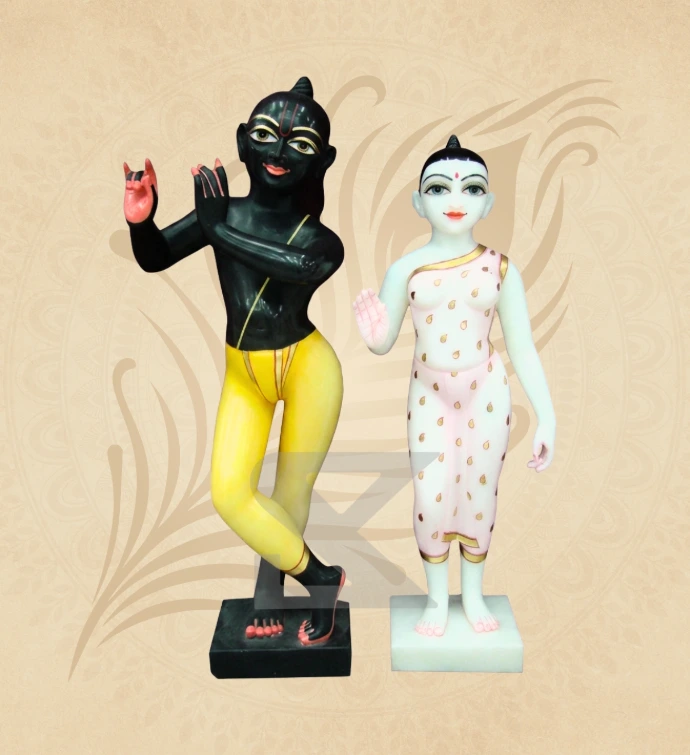ISKCON Radha Krishna — Design 24 — SKM-RKI-24 — Marble Radha Krishna Statue