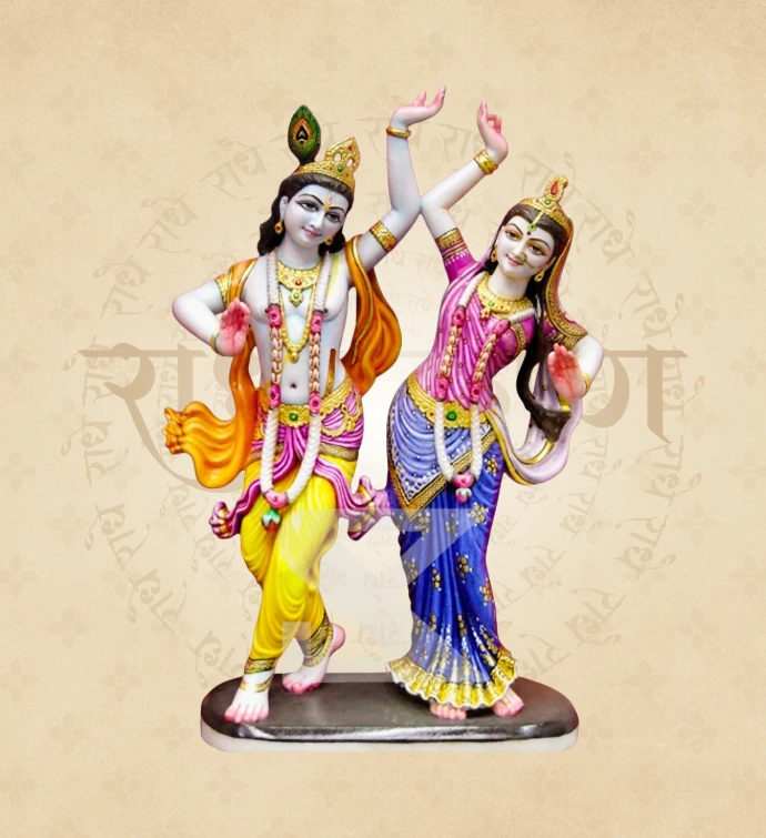 Jugal Jodi Radha Krishna — Design 05 — SKM-RKJ-05 — Marble Radha Krishna Statue