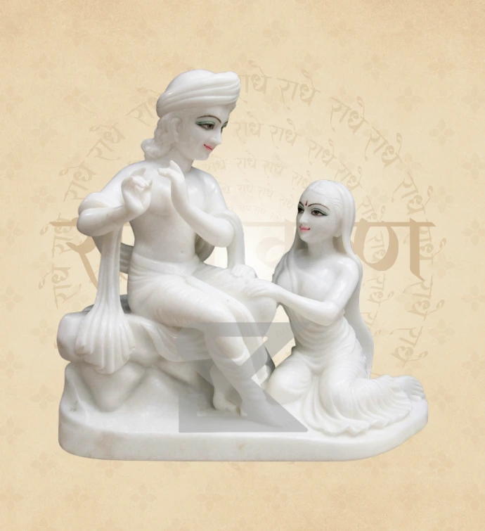 Jugal Jodi Radha Krishna — Design 08 — SKM-RKJ-08 — Marble Radha Krishna Statue
