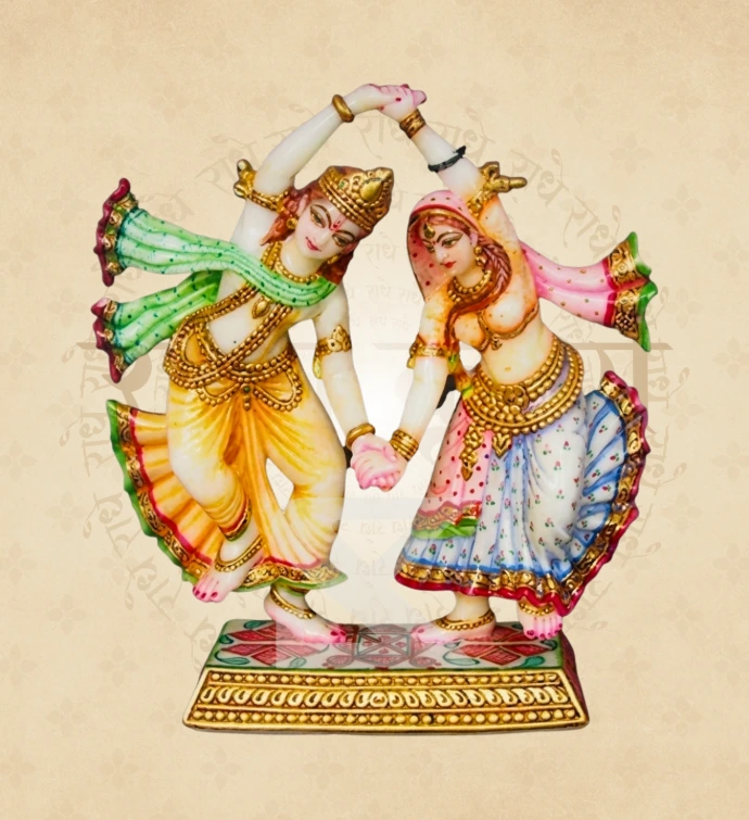 Jugal Jodi Radha Krishna — Design 11 — SKM-RKJ-11 — Marble Radha Krishna Statue