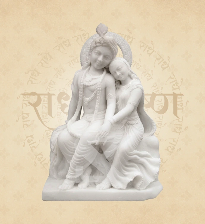 Jugal Jodi Radha Krishna — Design 16 — SKM-RKJ-16 — Marble Radha Krishna Statue