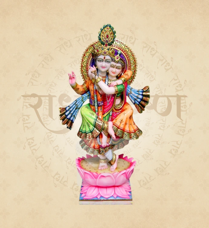 Jugal Jodi Radha Krishna — Design 19 — SKM-RKJ-19 — Marble Radha Krishna Statue