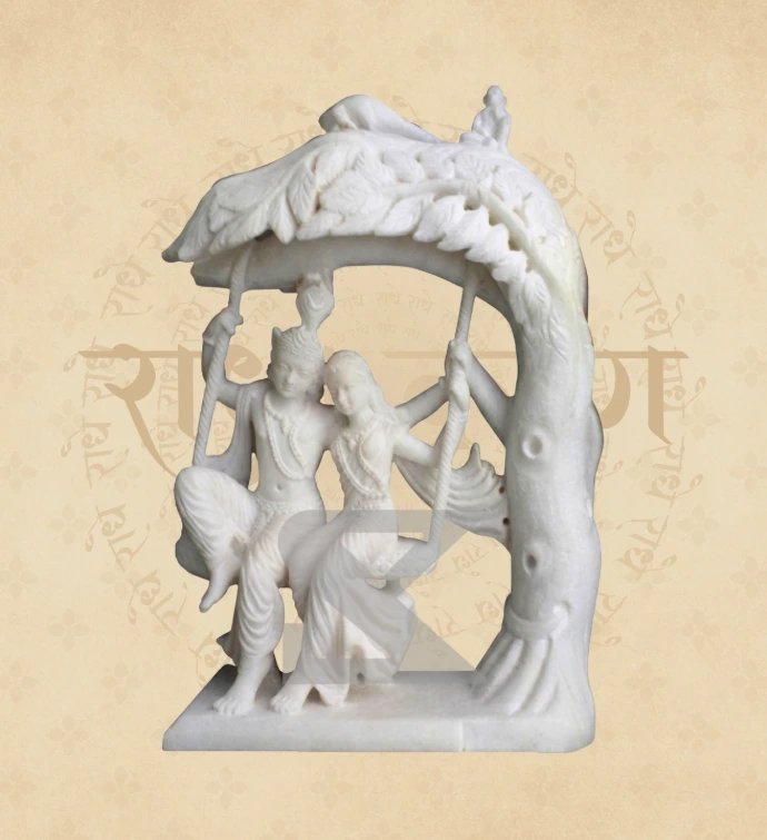 Jugal Jodi Radha Krishna — Design 28 — SKM-RKJ-28 — Marble Radha Krishna Statue