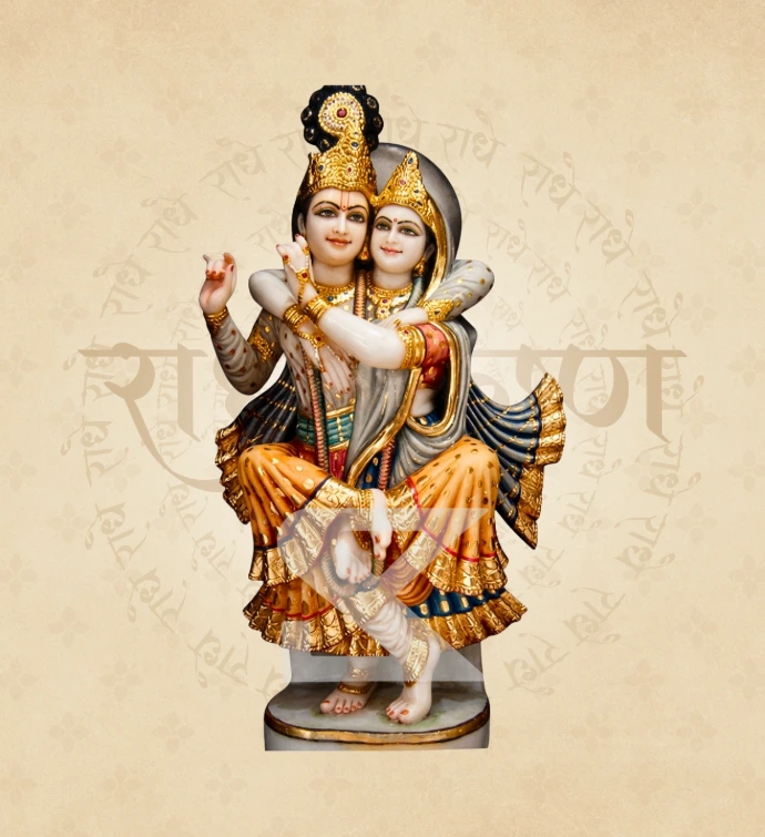 Jugal Jodi Radha Krishna — Design 26 — SKM-RKJ-26 — Marble Radha Krishna Statue