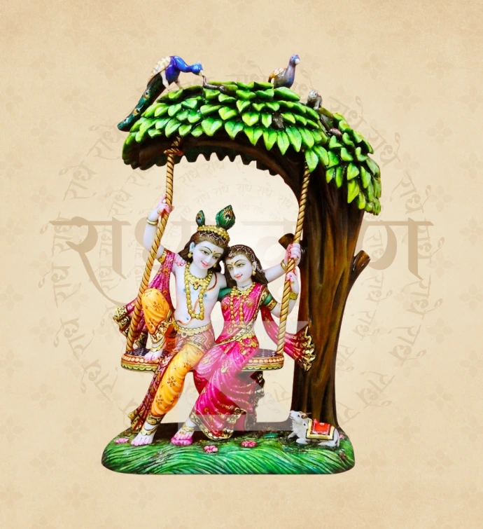 Jugal Jodi Radha Krishna — Design 24 — SKM-RKJ-24 — Marble Radha Krishna Statue