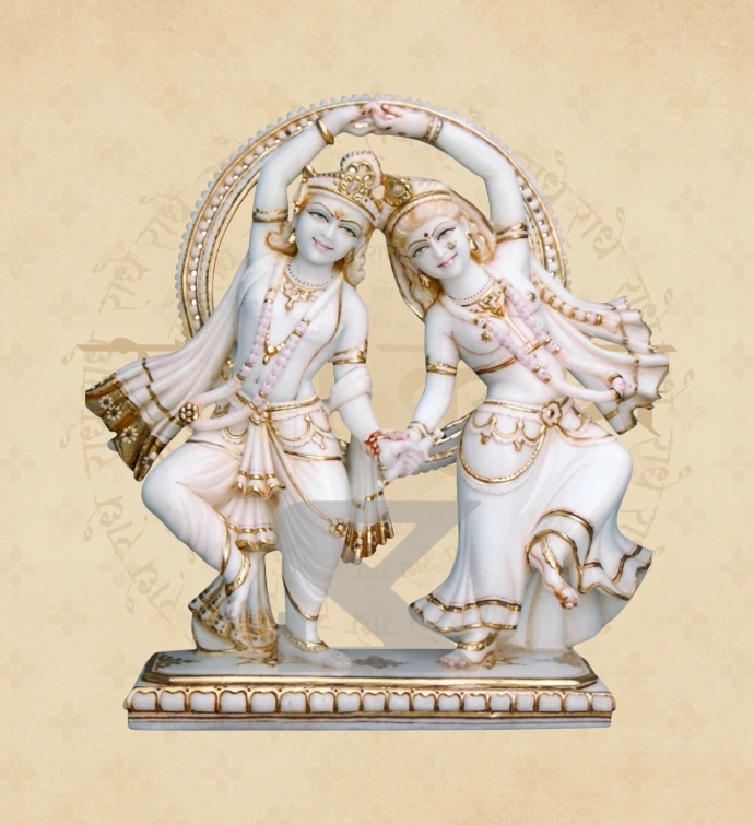 Jugal Jodi Radha Krishna — Design 31 — SKM-RKJ-31 — Marble Radha Krishna Statue