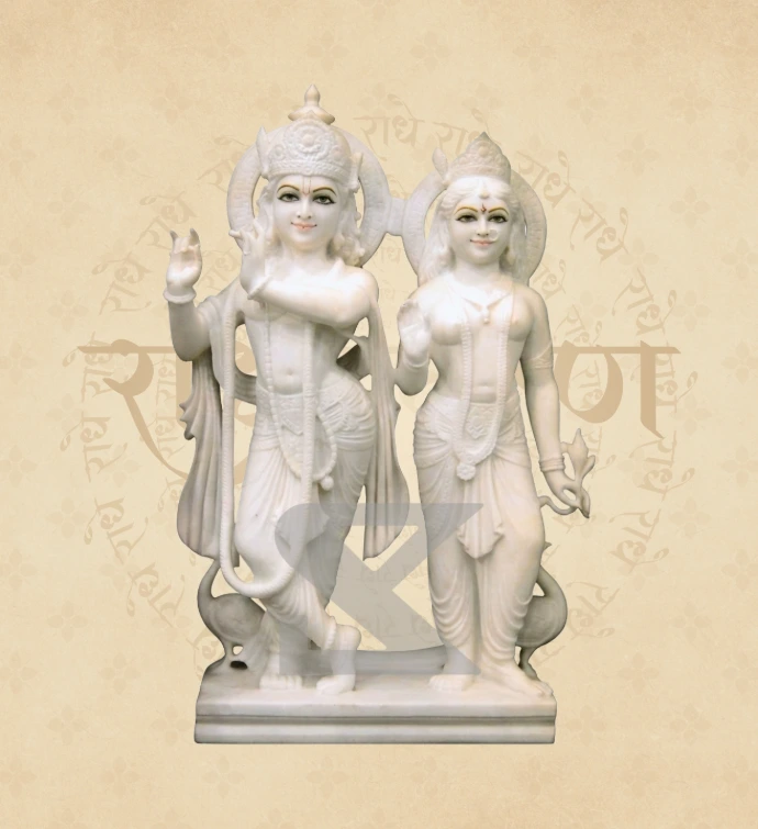Jugal Jodi Radha Krishna — Design 43 — SKM-RKJ-43 — Marble Radha Krishna Statue