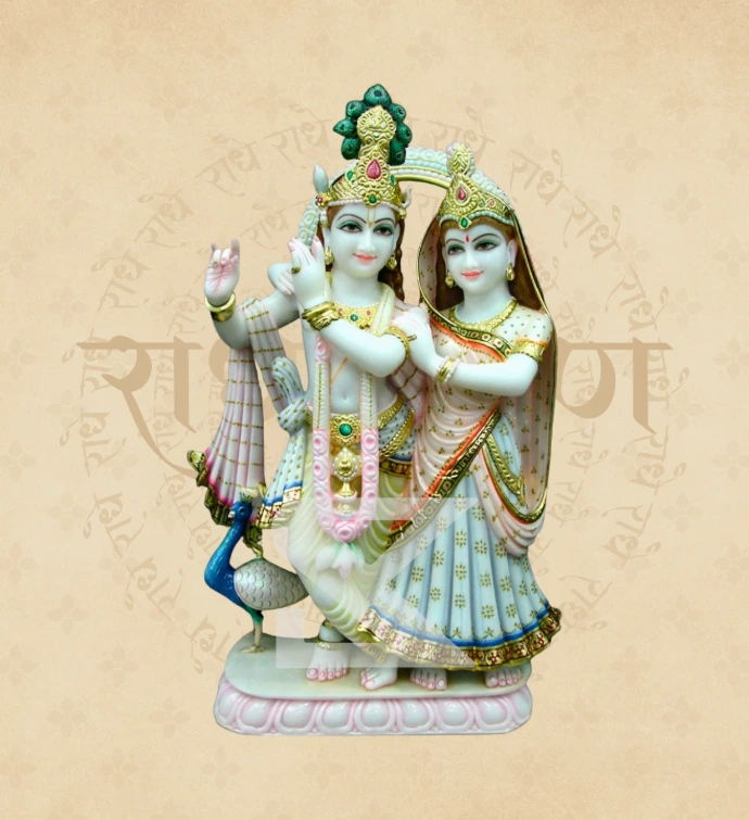 Jugal Jodi Radha Krishna — Design 36 — SKM-RKJ-36 — Marble Radha Krishna Statue