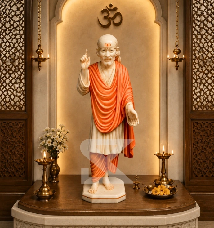 Custom Marble Sai Baba Murti