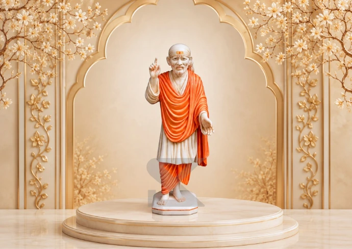 Marble Standing Sai Baba — Hero