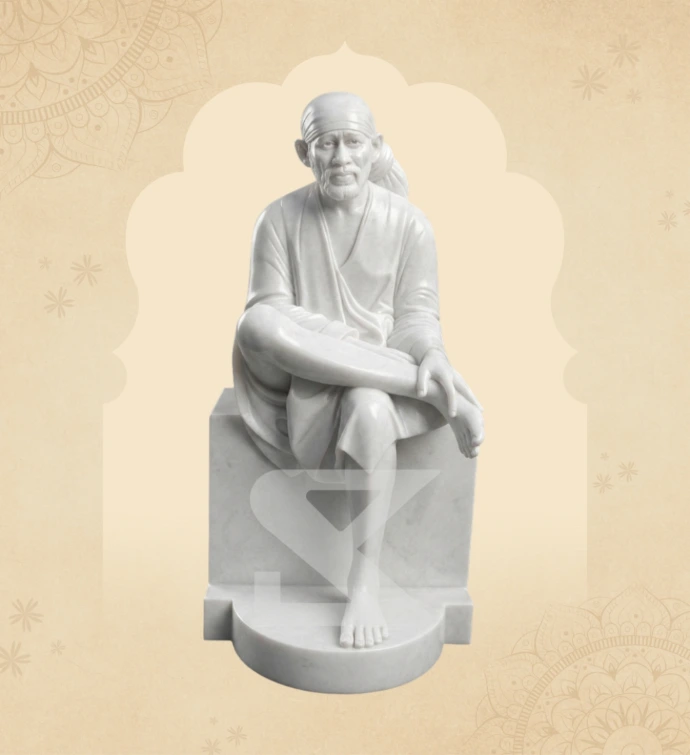 Seated Sai Baba — Design 03 — SKM-SEB-03 — Marble Sai Baba Statue