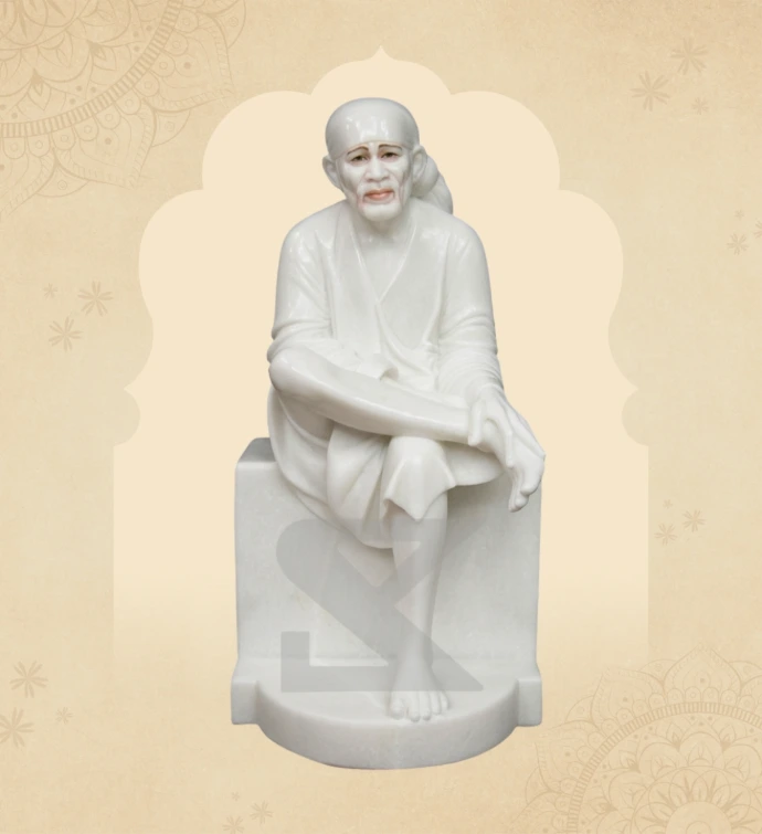 Seated Sai Baba — Design 05 — SKM-SEB-05 — Marble Sai Baba Statue