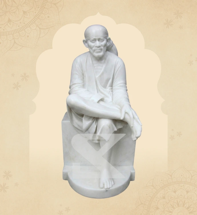 Seated Sai Baba — Design 06 — SKM-SEB-06 — Marble Sai Baba Statue