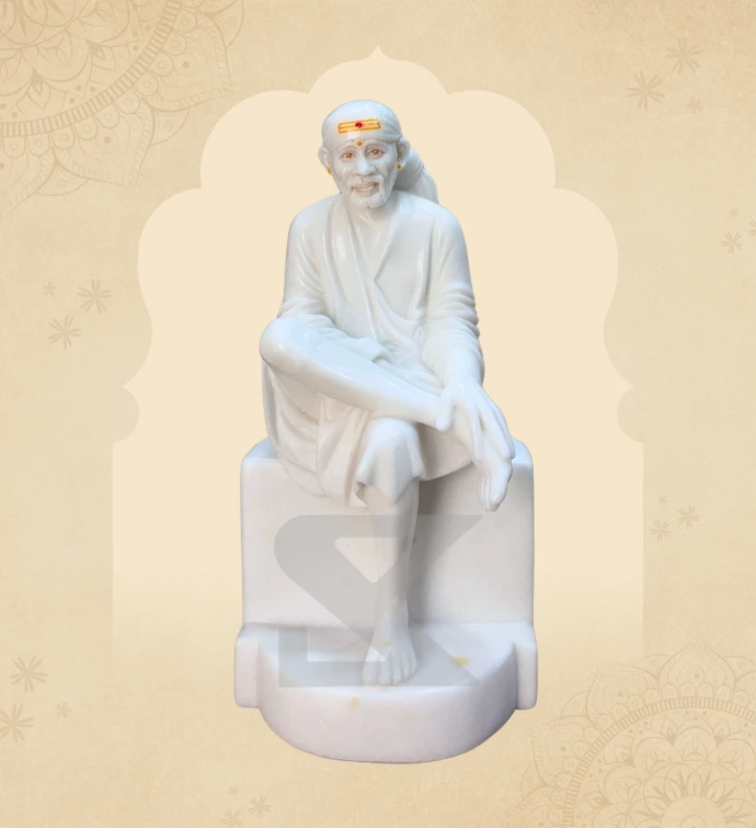 Seated Sai Baba — Design 15 — SKM-SEB-15 — Marble Sai Baba Statue