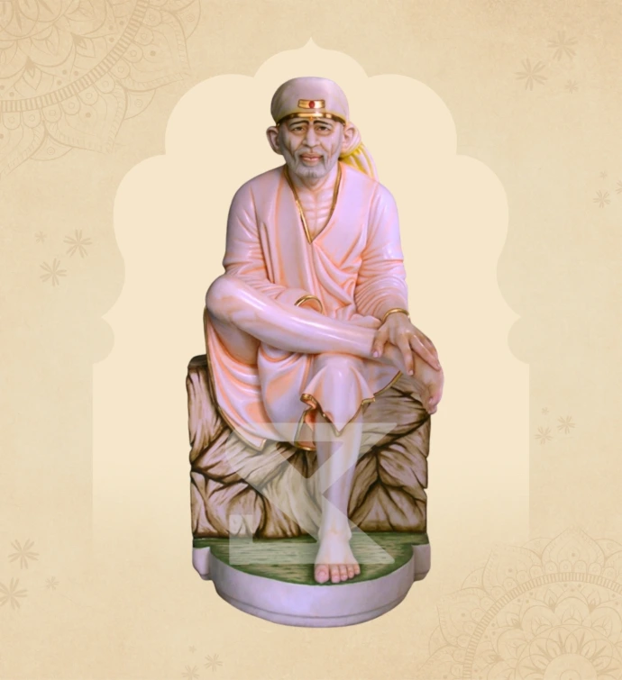Seated Sai Baba — Design 11 — SKM-SEB-11 — Marble Sai Baba Statue