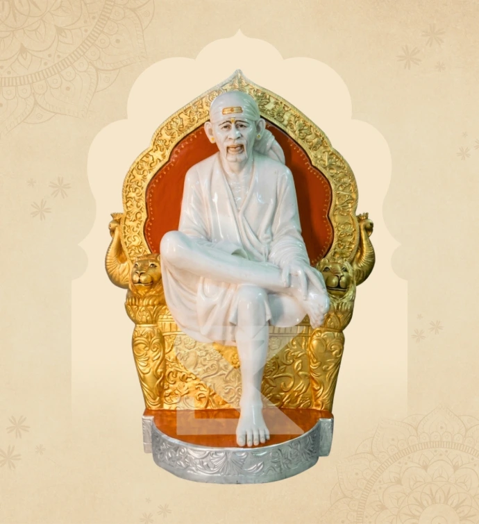 Seated Sai Baba — Design 13 — SKM-SEB-13 — Marble Sai Baba Statue