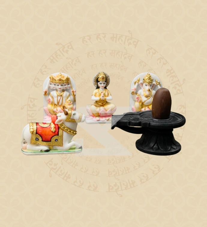 Shiv Parivar — Single Sculpture Marble