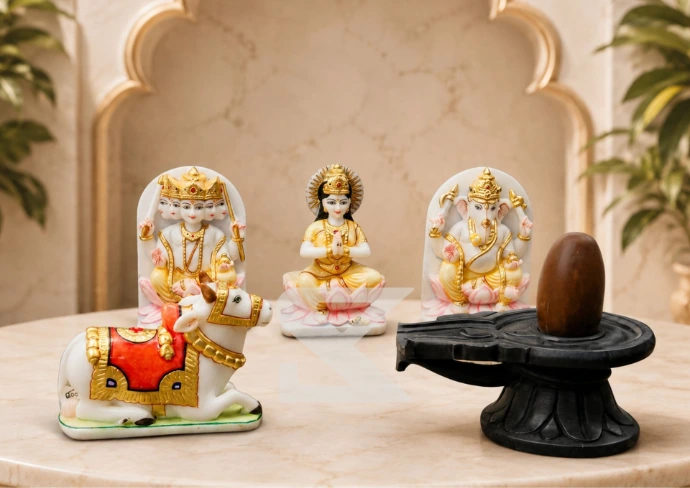 Marble Shivalinga Statue — Hero