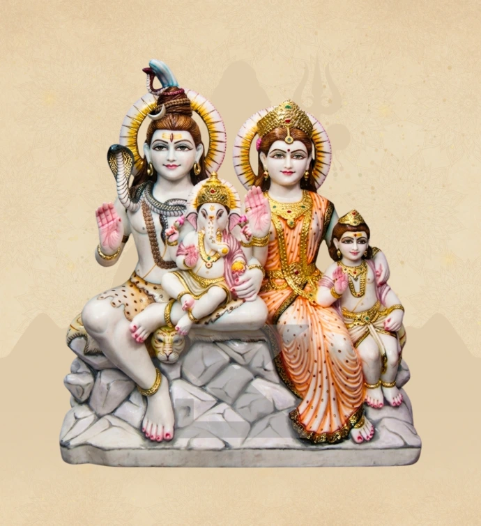 Gauri Shankar Marble Statue