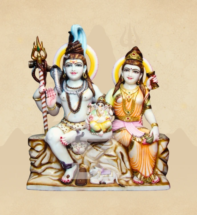 Gauri Shankar — Design 03 — SKM-GSH-03 — Marble Gauri Shankar Statue