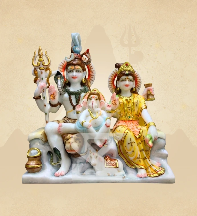 Gauri Shankar — Design 06 — SKM-GSH-06 — Marble Gauri Shankar Statue