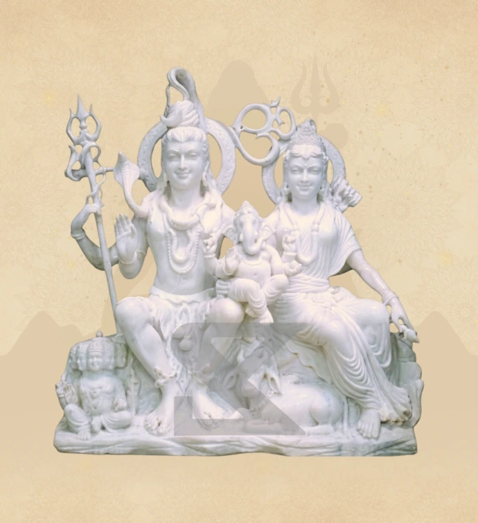 Gauri Shankar — Design 07 — SKM-GSH-07 — Marble Gauri Shankar Statue