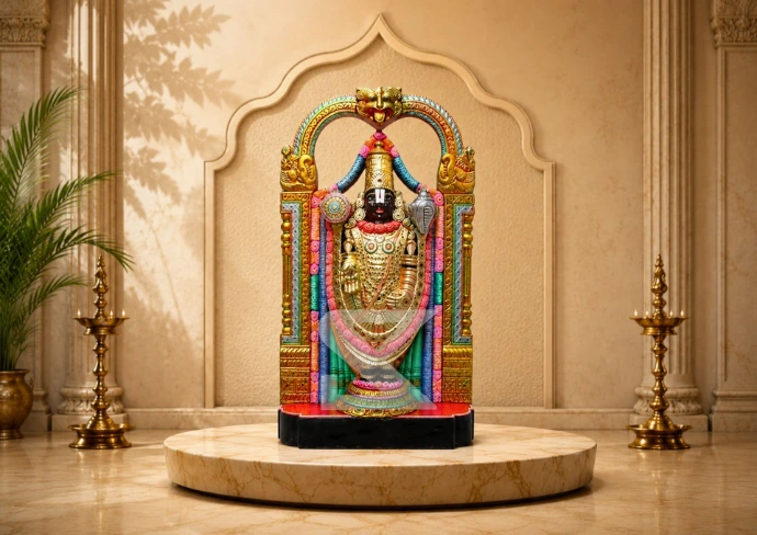 Marble Tirupati Balaji Statue — Shilakrut