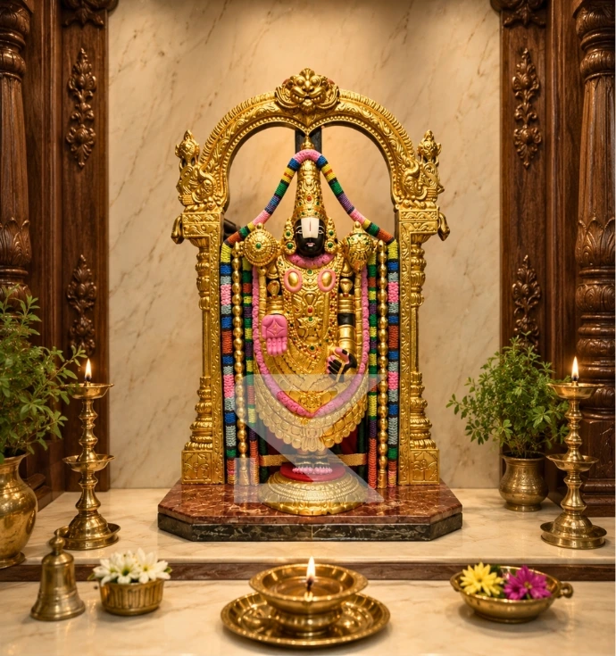 Custom Marble Tirupati Balaji Murti