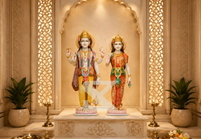 Standing Laxmi Narayan placement guide