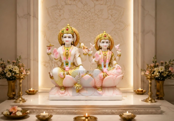 Seated Laxmi Narayan placement guide
