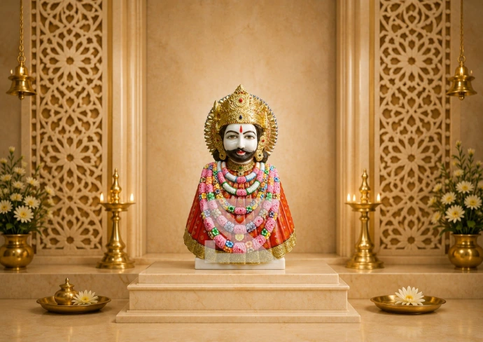 Marble Khatu Shyam Statue — Shilakrut