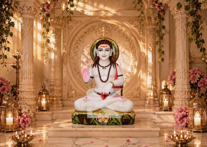 Marble Baba Balaknath Statue — Shilakrut